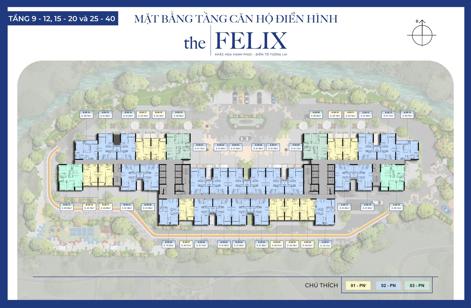Mặt bằng & thiết kế The Felix