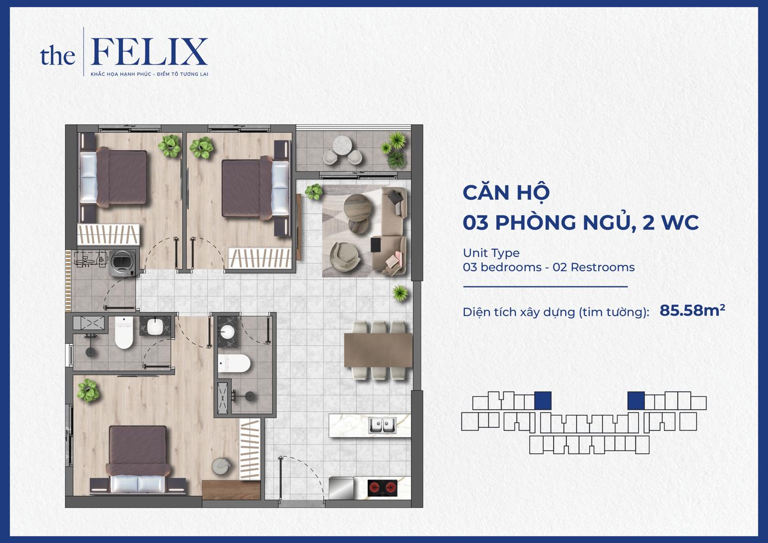 Mặt bằng & thiết kế The Felix