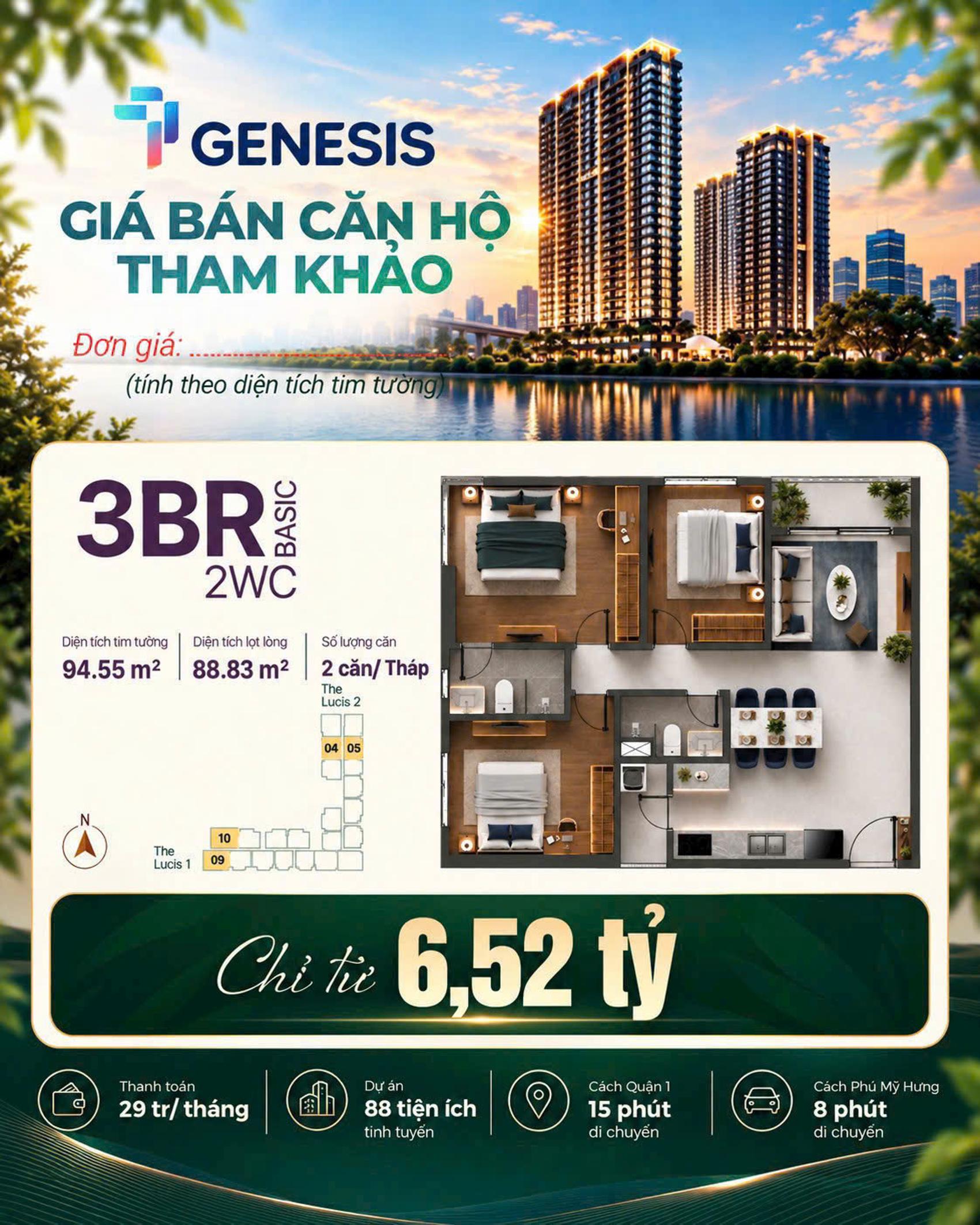 Giá bán & thanh toán TT Genesis